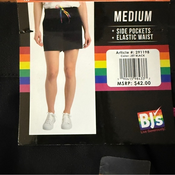 NWT Black Pride Shorts with Rainbow Accents Size M - Picture 5 of 6